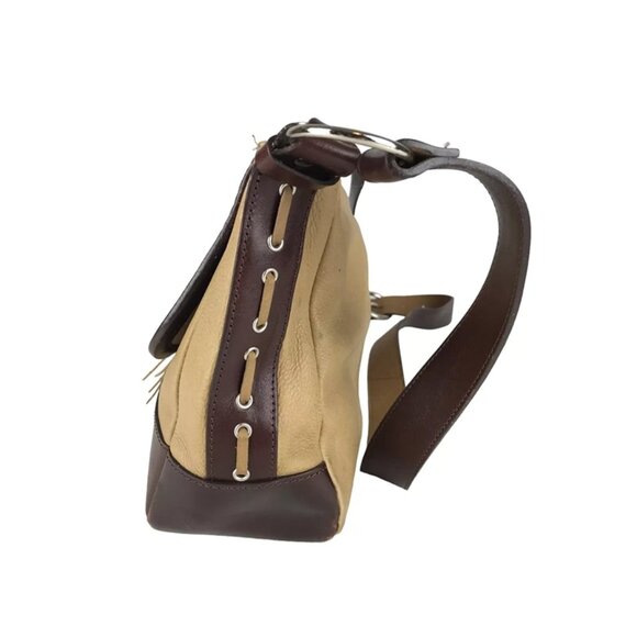 Wilsons Leather Womens Beige Brown Pelle Studios Shoulder Strap Crossbody Bag - Picture 4 of 10